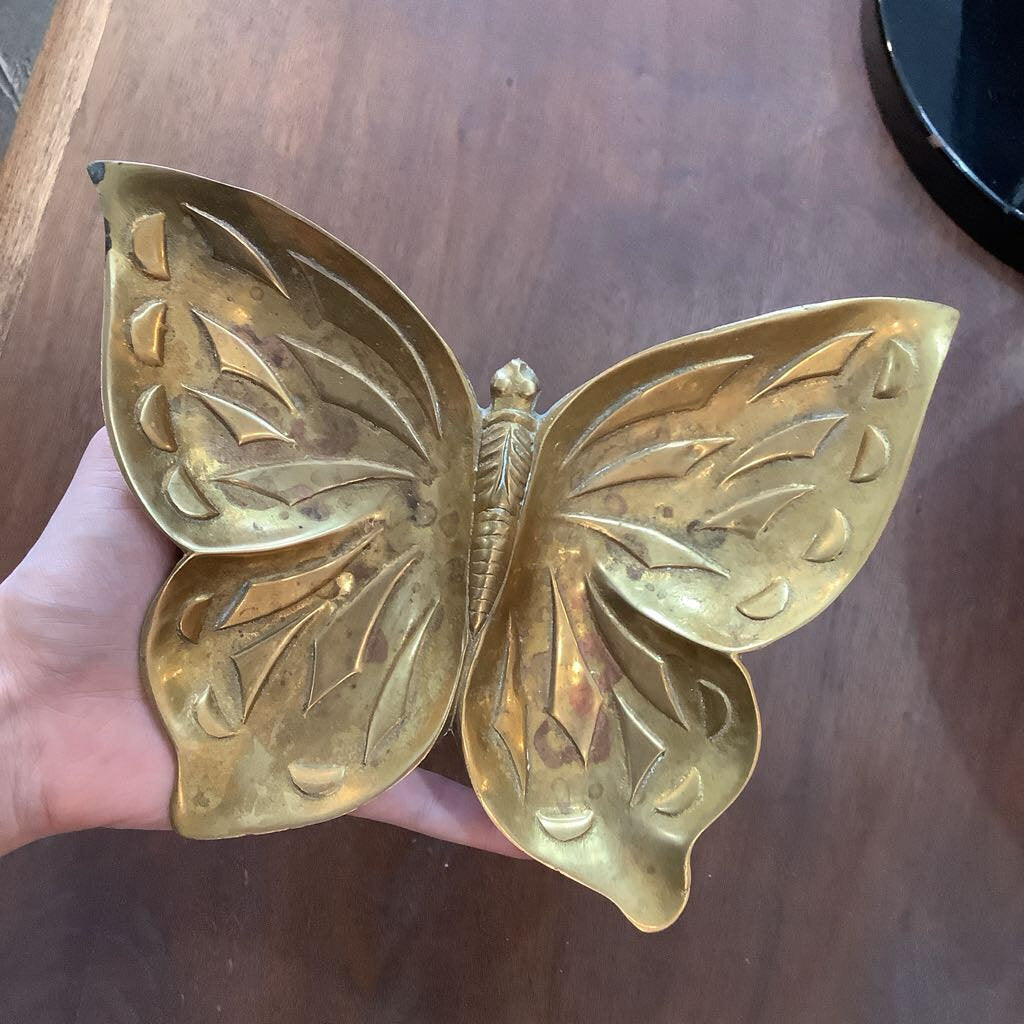 Vintage Brass Butterfly Dish
