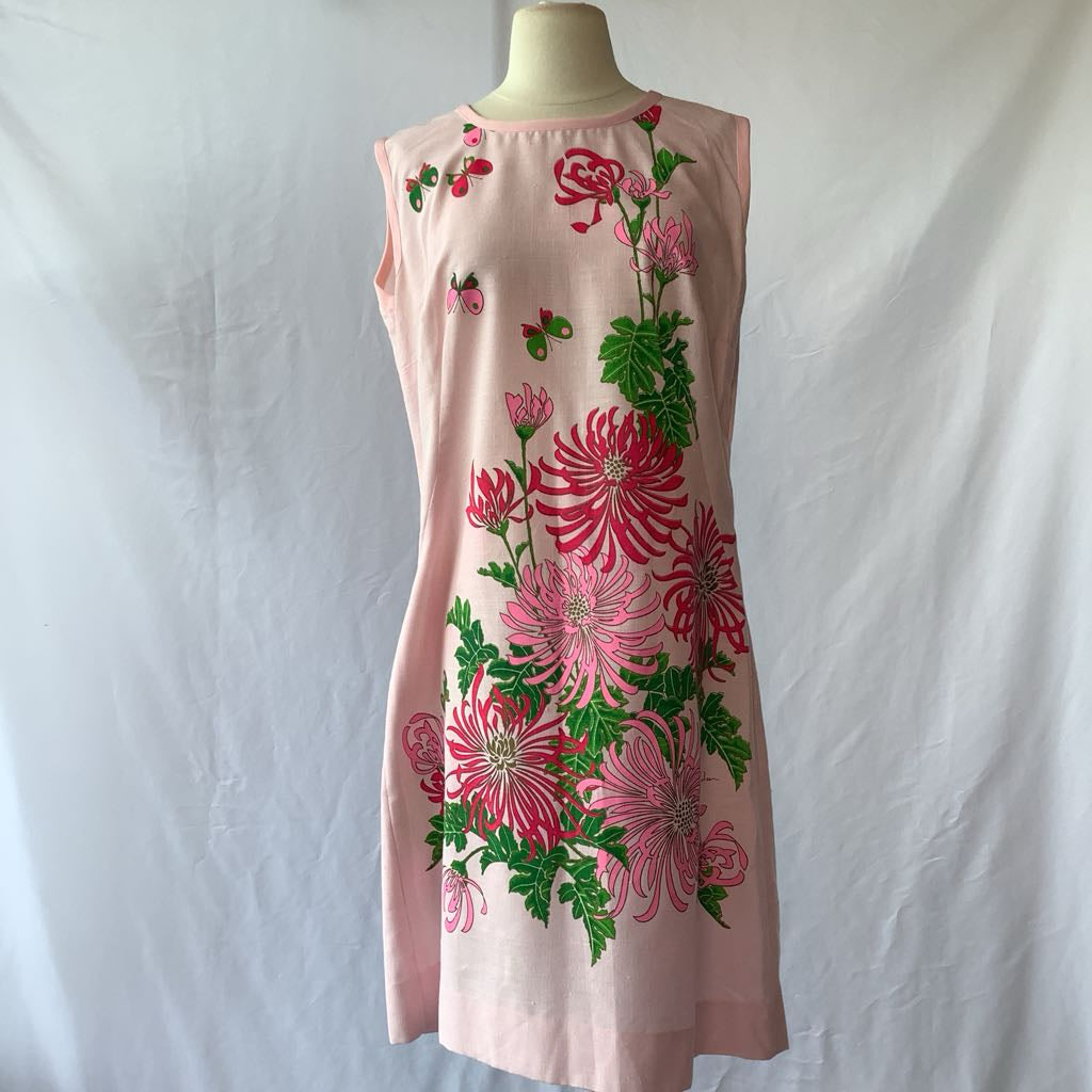 Vintage Handmade Alfred Shaheen Print Sheath