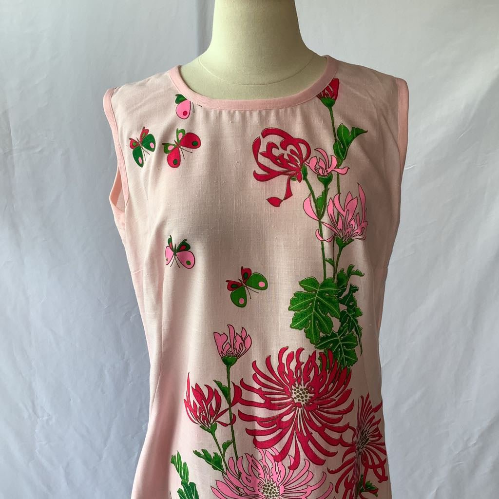 Vintage Handmade Alfred Shaheen Print Sheath