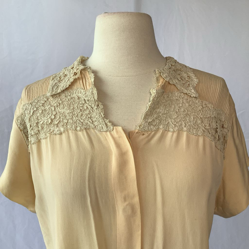 1950s Rayon and Soutache Blouse