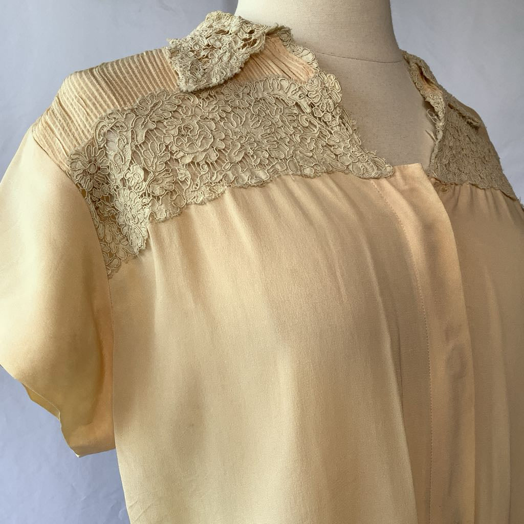 1950s Rayon and Soutache Blouse