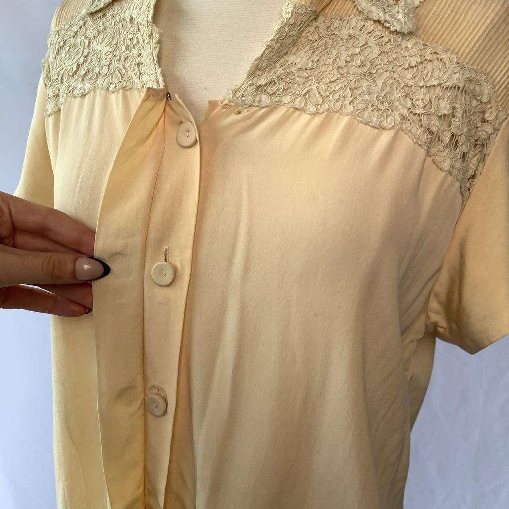 1950s Rayon and Soutache Blouse