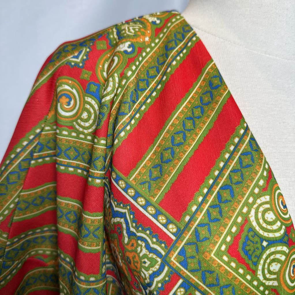 70s Kimono Style Wrap Shirt