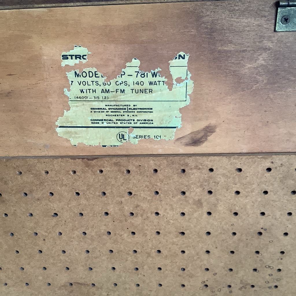 1962 Stromberg-Carlson "Young American" Tube Console Stereo in Mid Century Cabinet