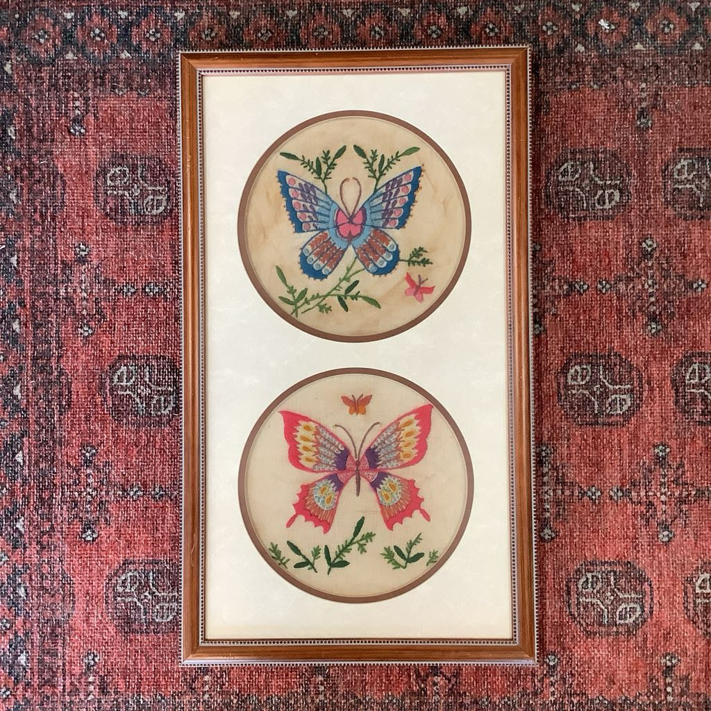 Vintage Butterfly Needlepoint