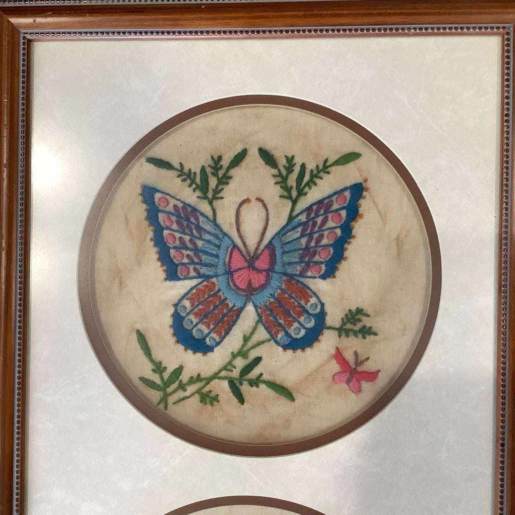 Vintage Butterfly Needlepoint