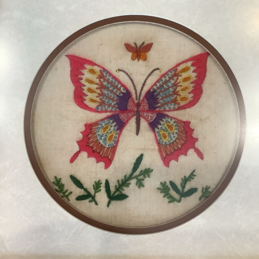 Vintage Butterfly Needlepoint