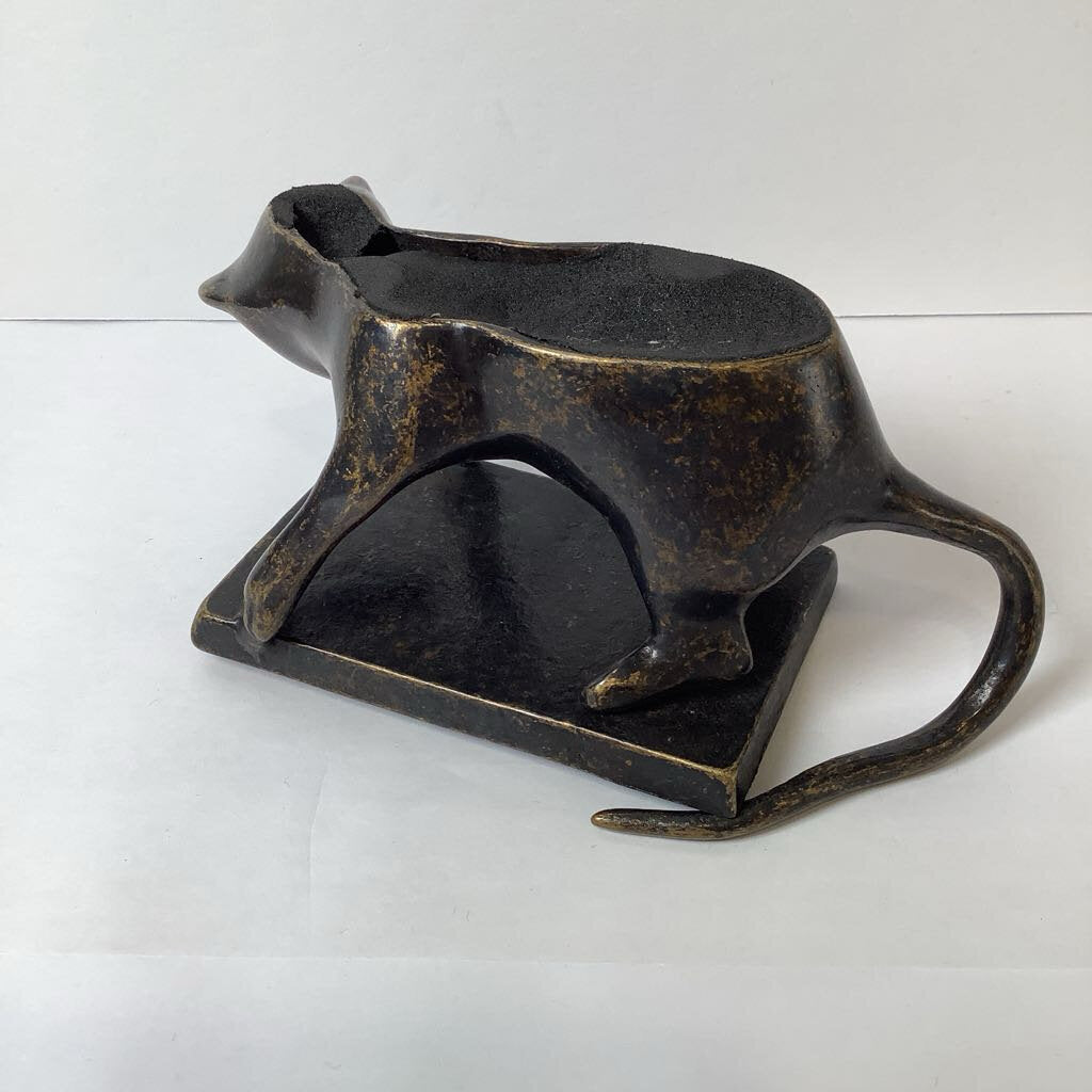 Vintage Brass Cat Tray