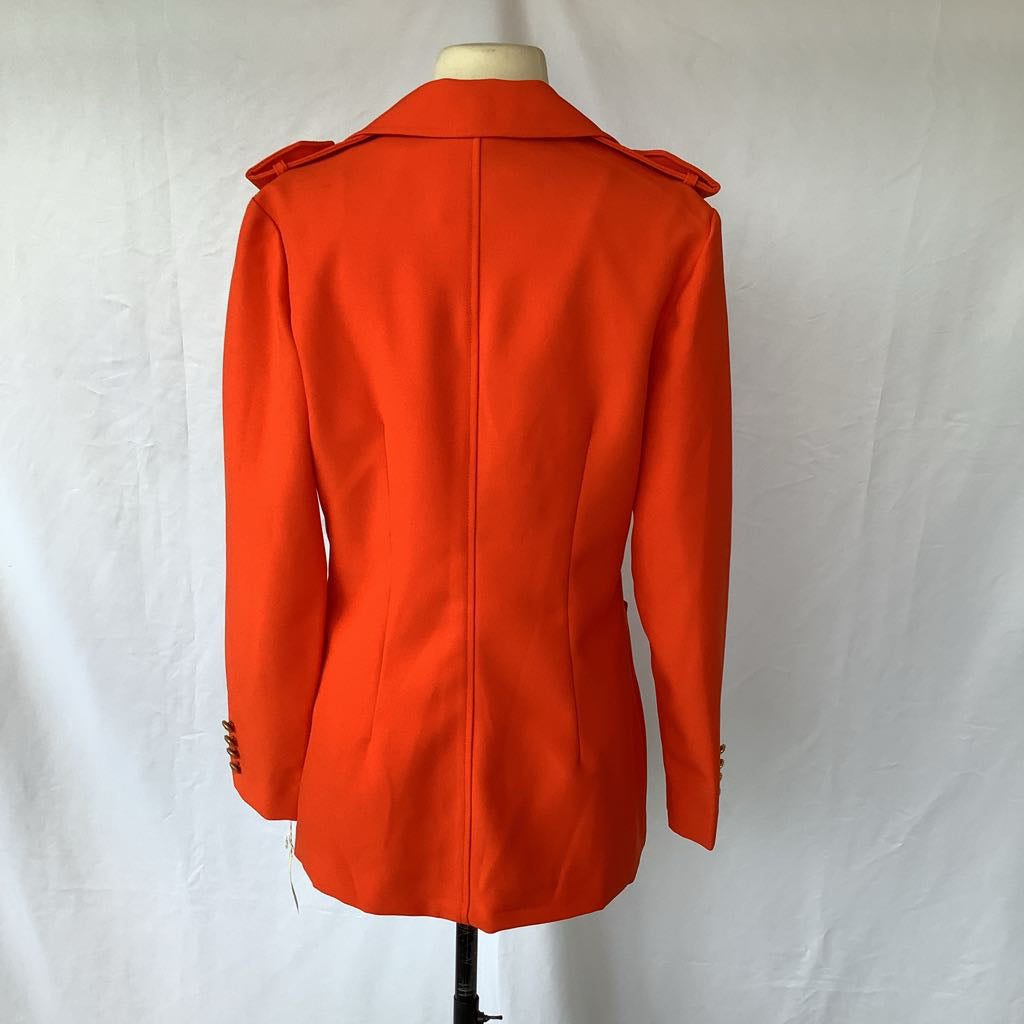 1960s Orange Military Style Blazer, Deadstock Original Tags Attached