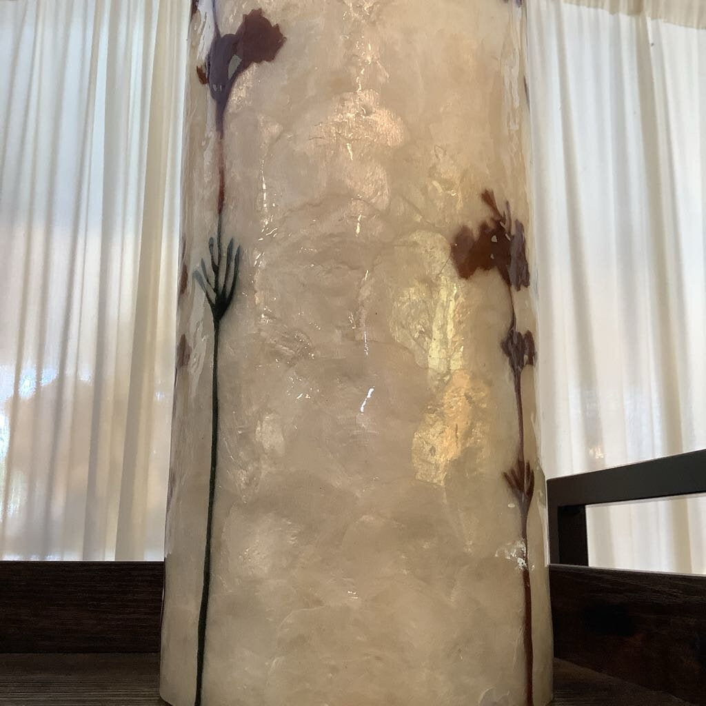 Vintage Fiberglass Floral Vase