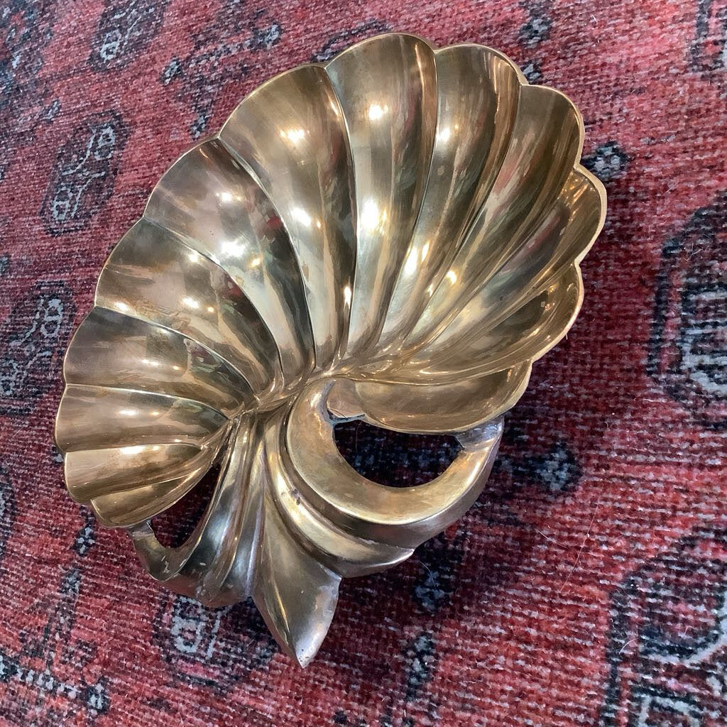Vintage Brass Shell Dish