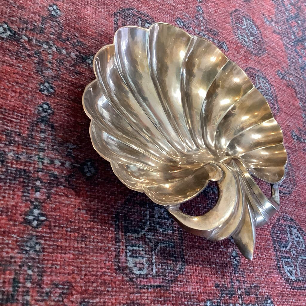 Vintage Brass Shell Dish