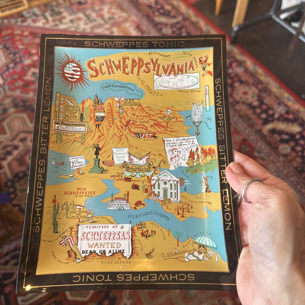 Vintage Schwepps Tonic & Bitter Lemon Tray