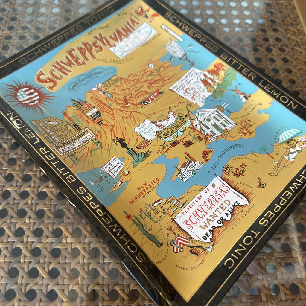 Vintage Schwepps Tonic & Bitter Lemon Tray