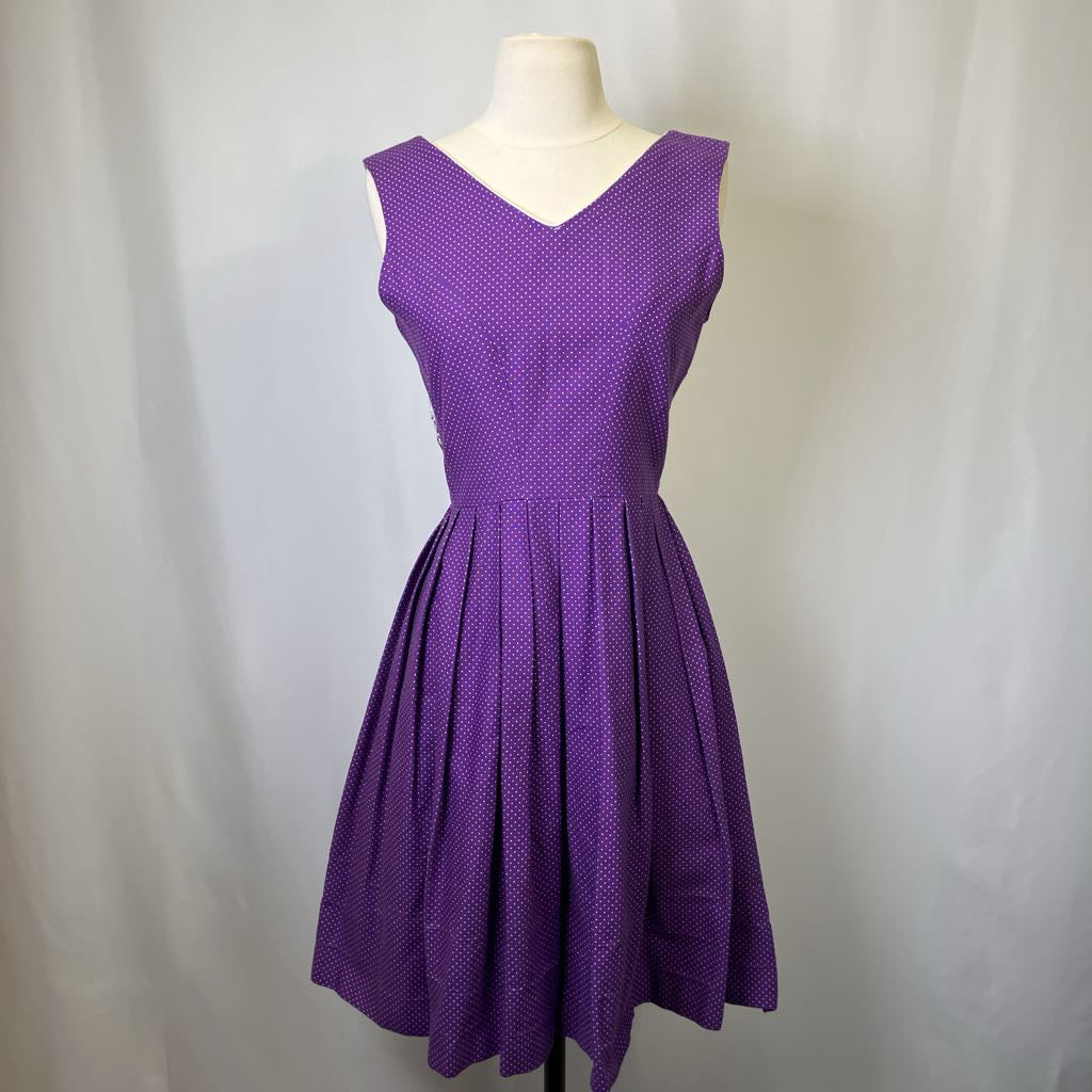 Purple Embroidered Dirndl Dress