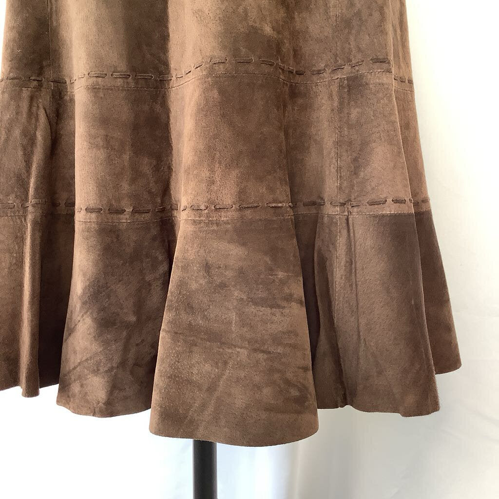 Y2K Brown Suede Skirt