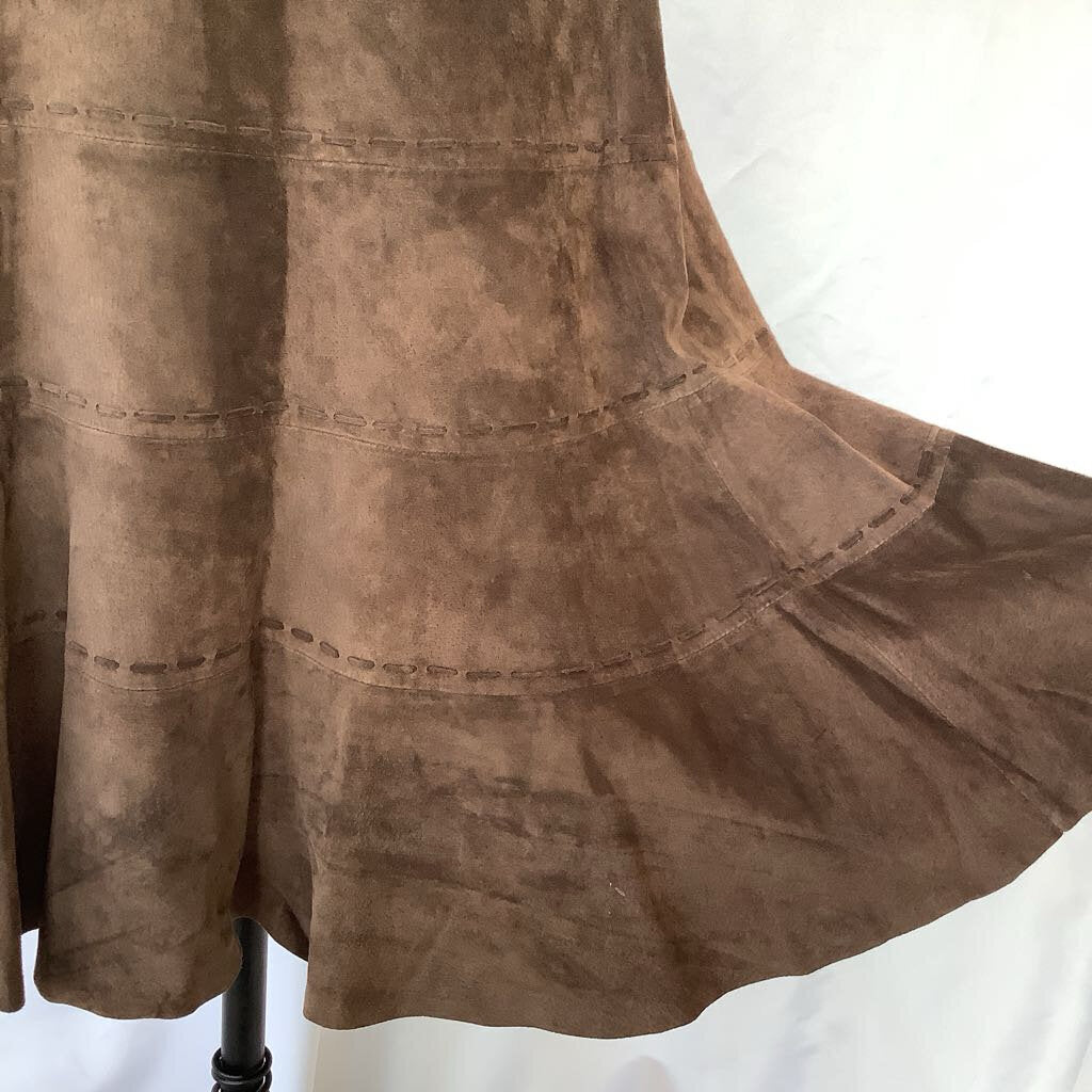 Y2K Brown Suede Skirt
