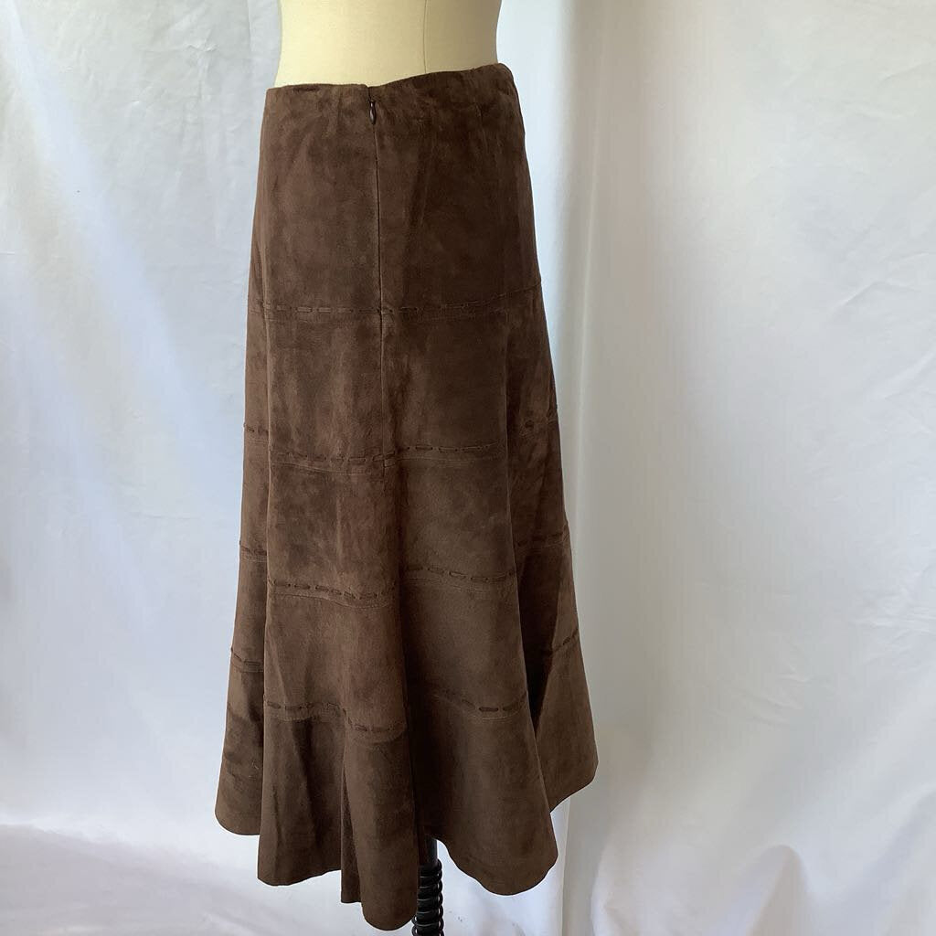 Y2K Brown Suede Skirt