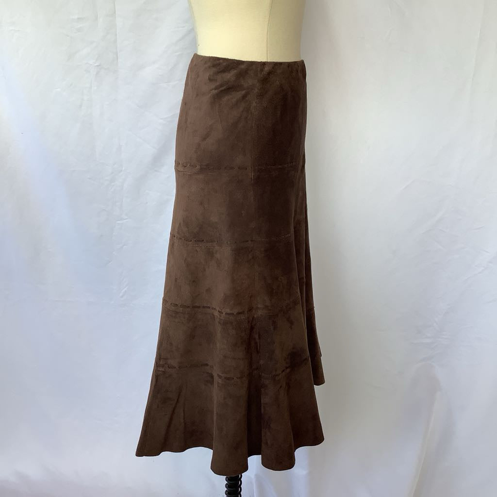 Y2K Brown Suede Skirt
