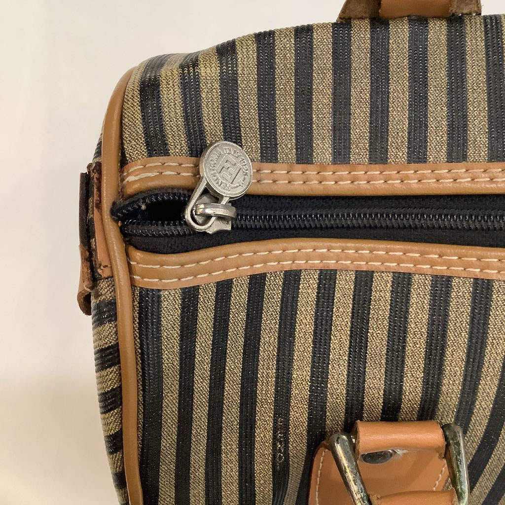 Vintage Fendi Pequin Boston Bag