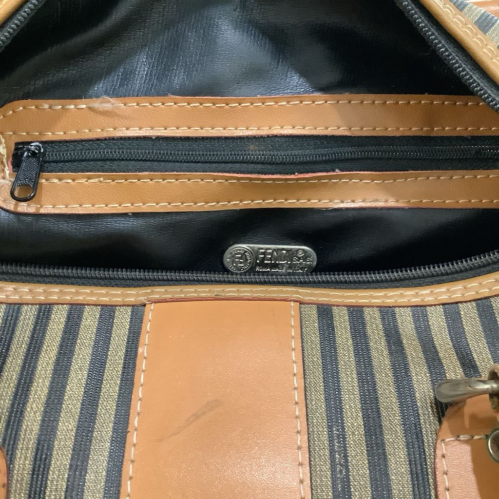 Vintage Fendi Pequin Boston Bag