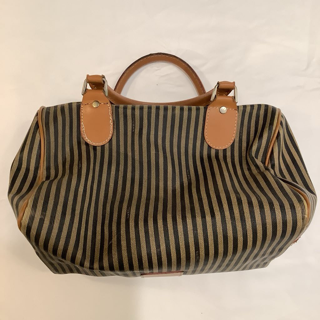 Vintage Fendi Pequin Boston Bag