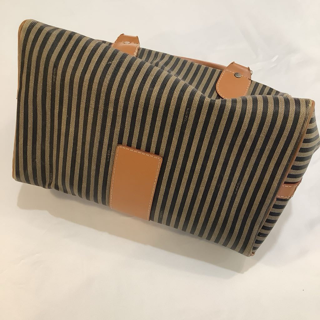 Vintage Fendi Pequin Boston Bag