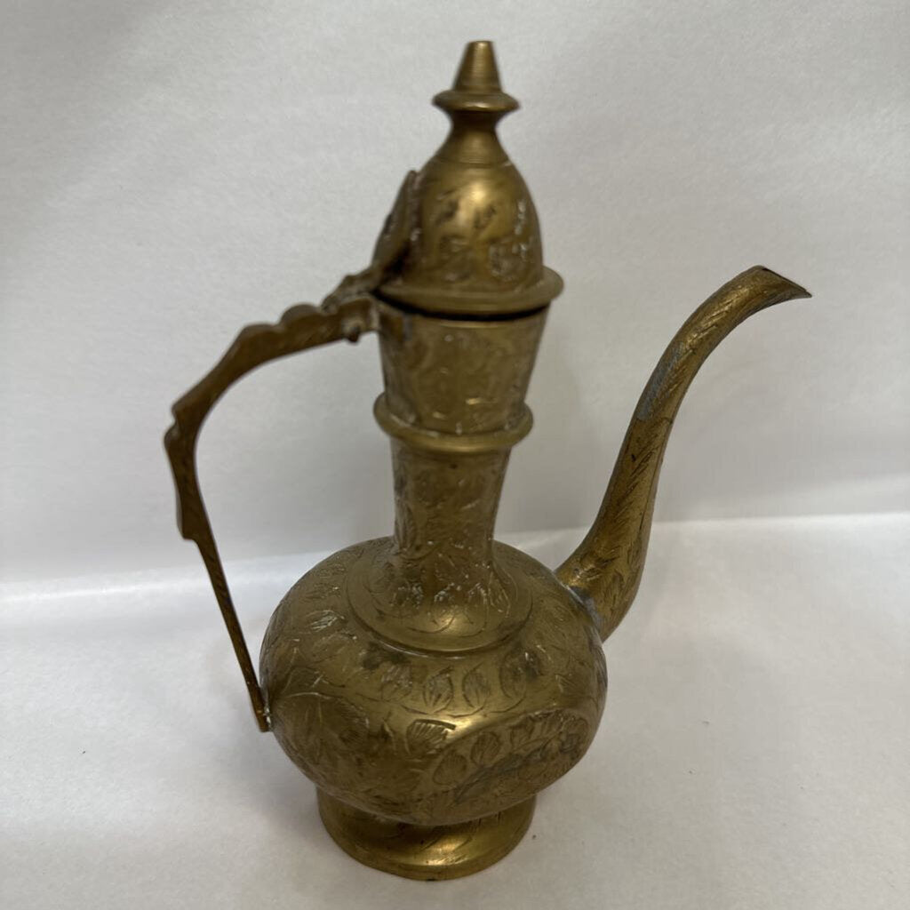 Vintage Brass Turkish Tea Pot 6"