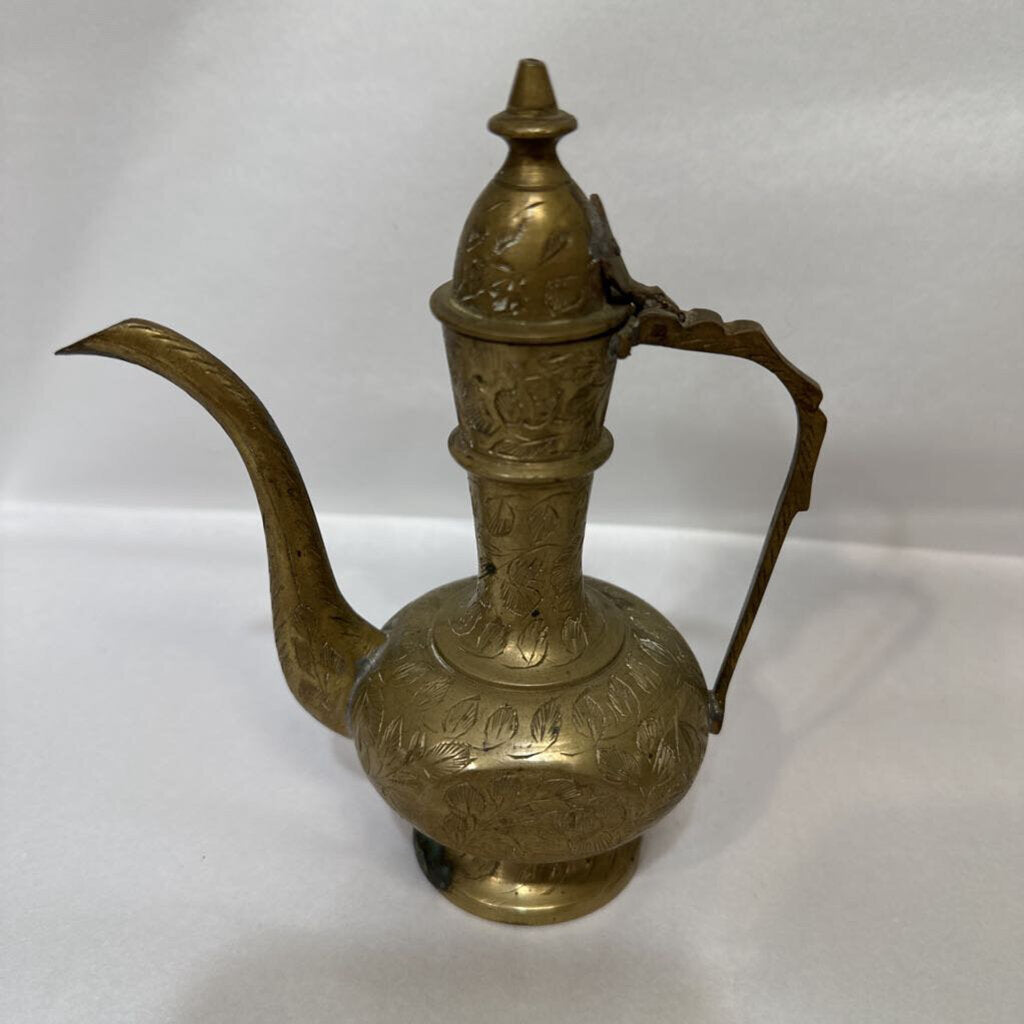 Vintage Brass Turkish Tea Pot 6"