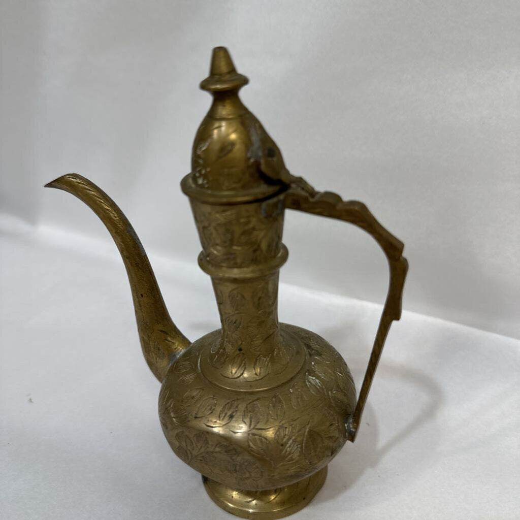 Vintage Brass Turkish Tea Pot 6"