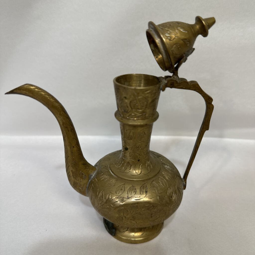 Vintage Brass Turkish Tea Pot 6"