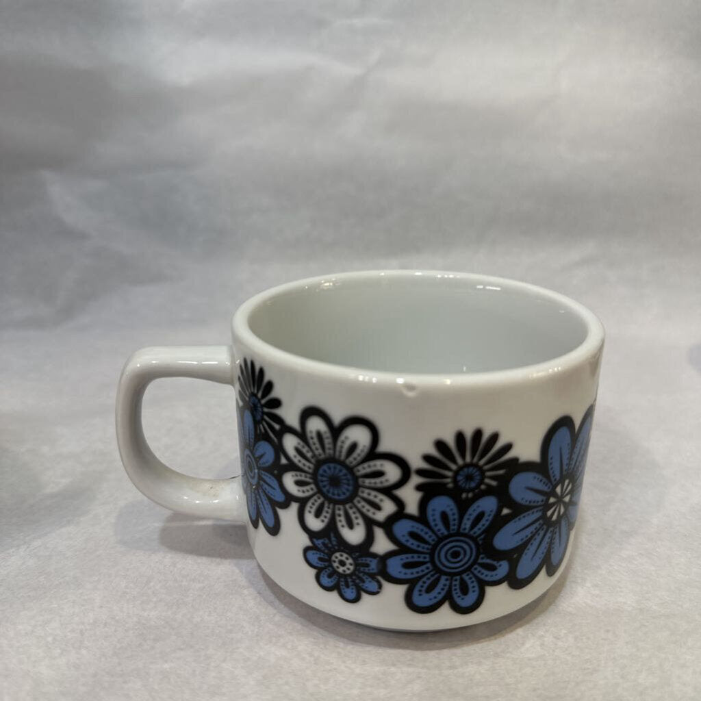 1970s Flower Power Stackable Mugs