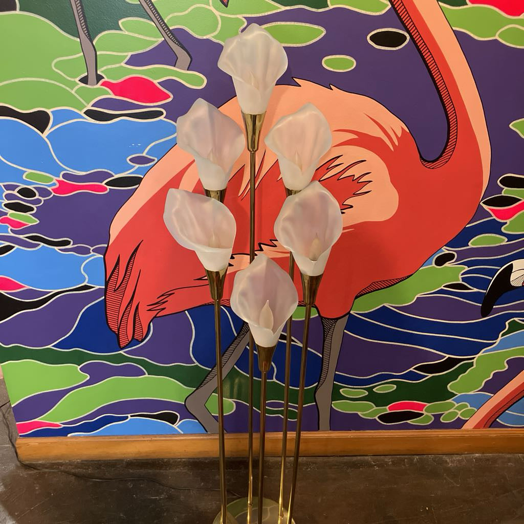 1980's Calla Lily Floor Lamp
