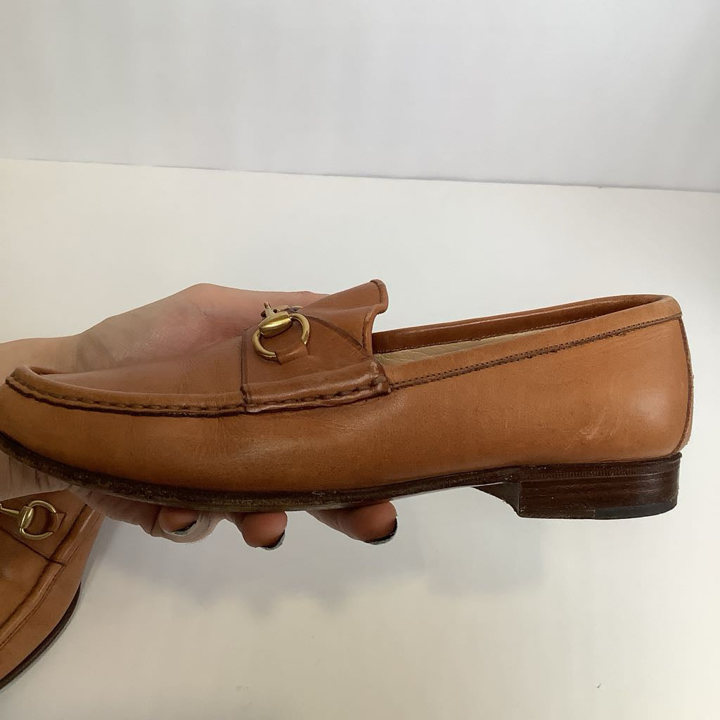 Authentic Vintage GUCCI Horsebit 1953 Loafers Tan Italian Leather