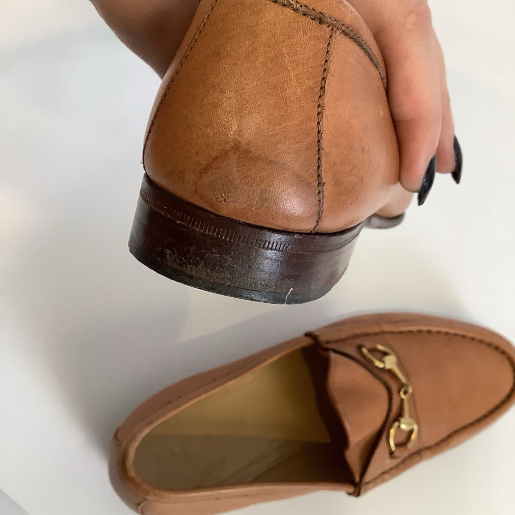 Authentic Vintage GUCCI Horsebit 1953 Loafers Tan Italian Leather