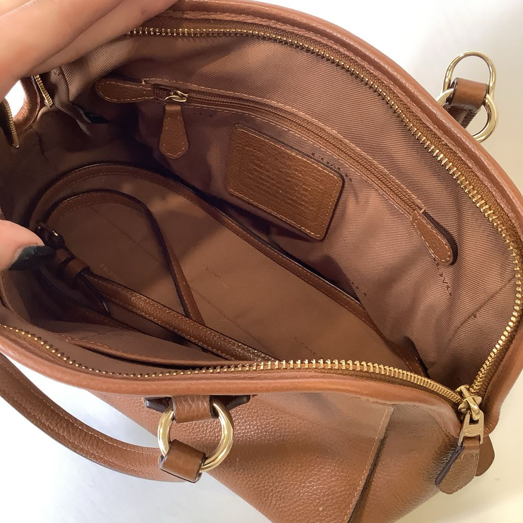 Coach Nolita Satchel Bag in Brown Crossgrain Leather