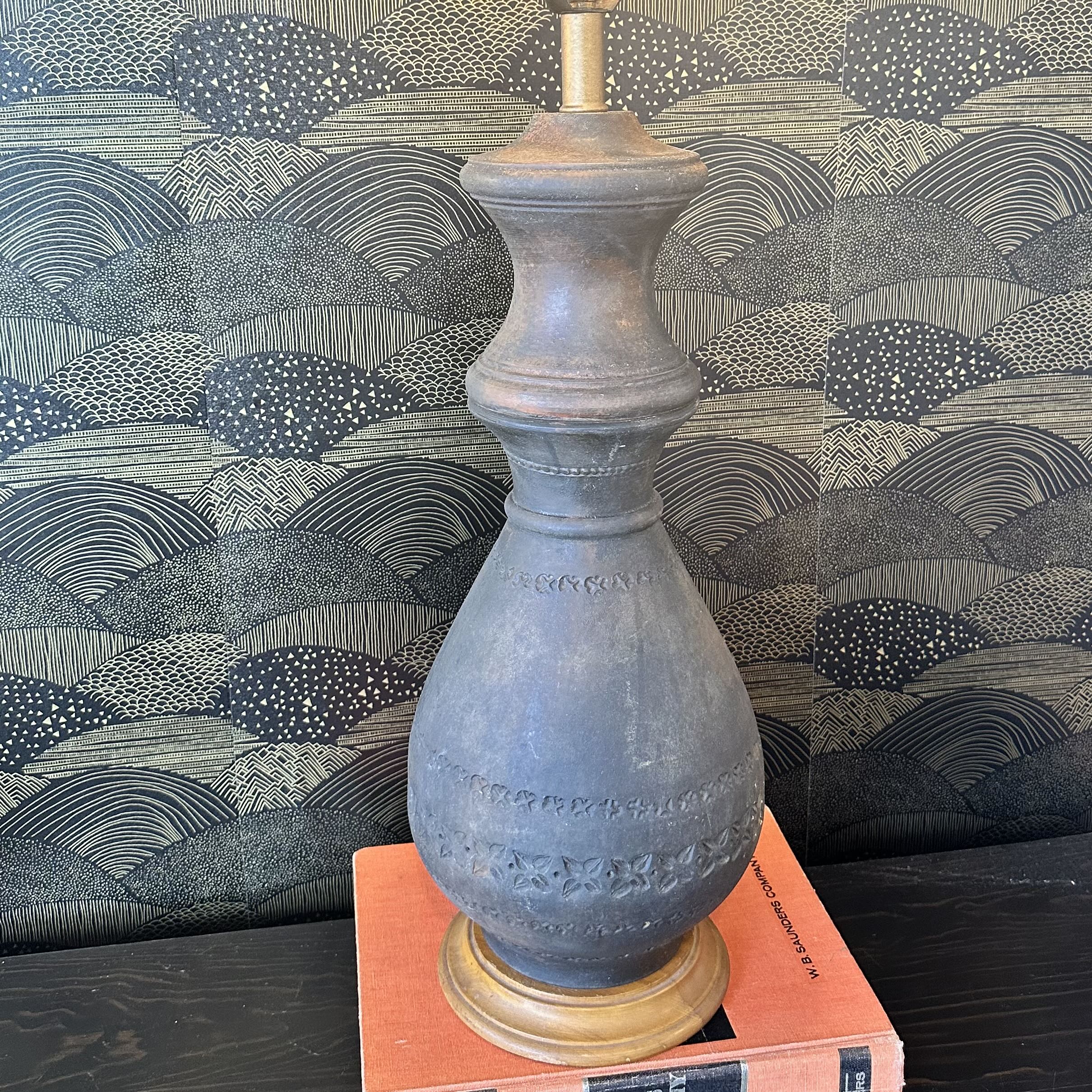 Mid Century Bitossi Lamp w/ Etruscan Glaze