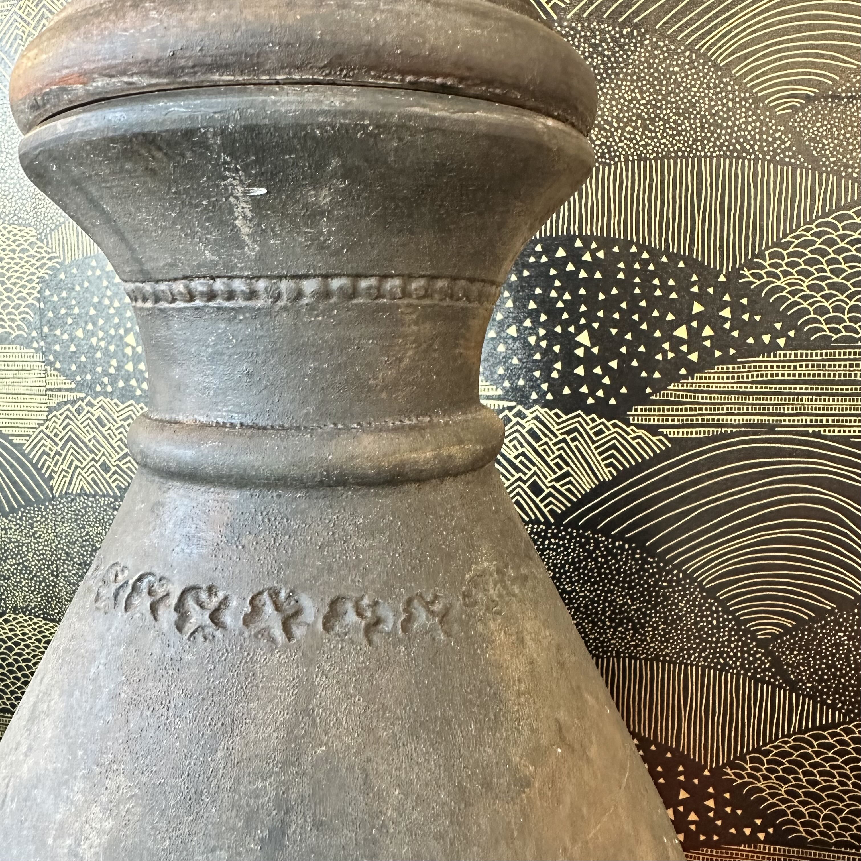 Mid Century Bitossi Lamp w/ Etruscan Glaze