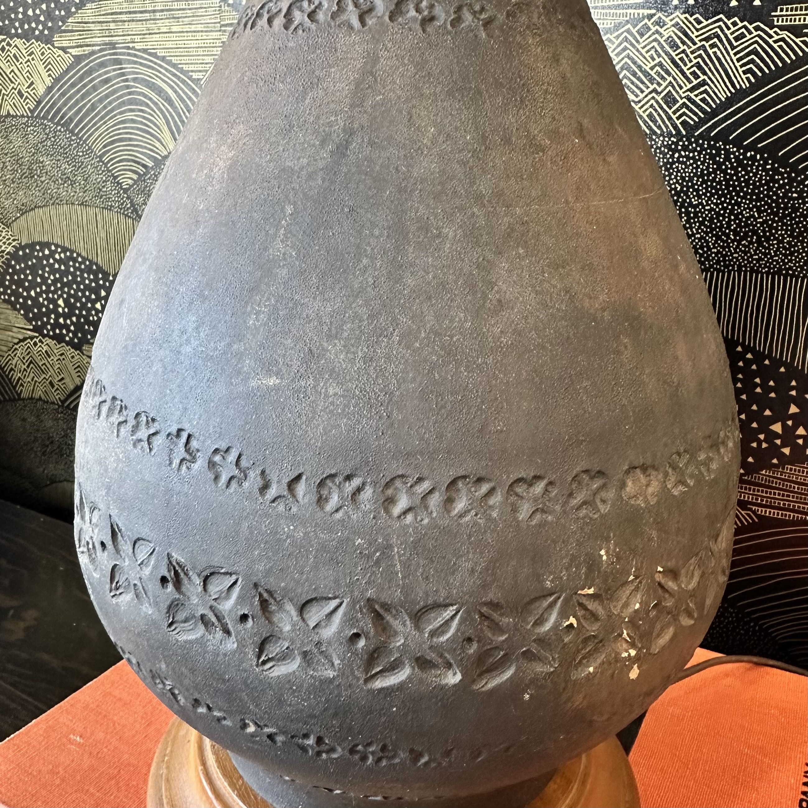 Mid Century Bitossi Lamp w/ Etruscan Glaze