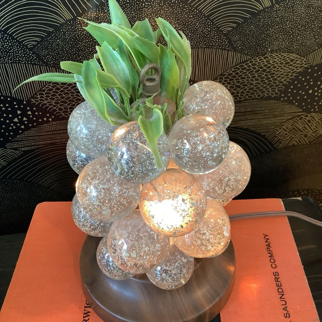 1960s Lucite Grape Cluster Table Lamp