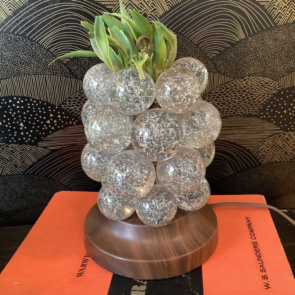 1960s Lucite Grape Cluster Table Lamp
