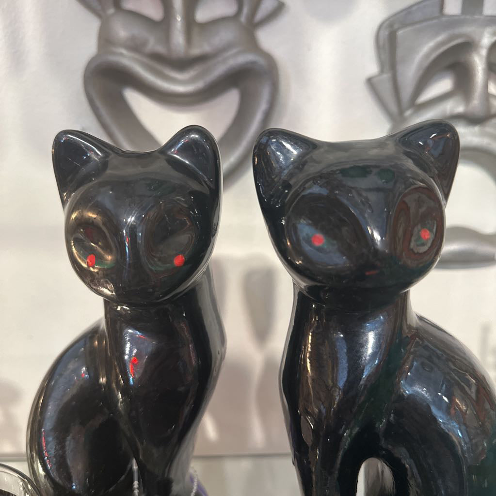 Vintage Black Cat Figurines