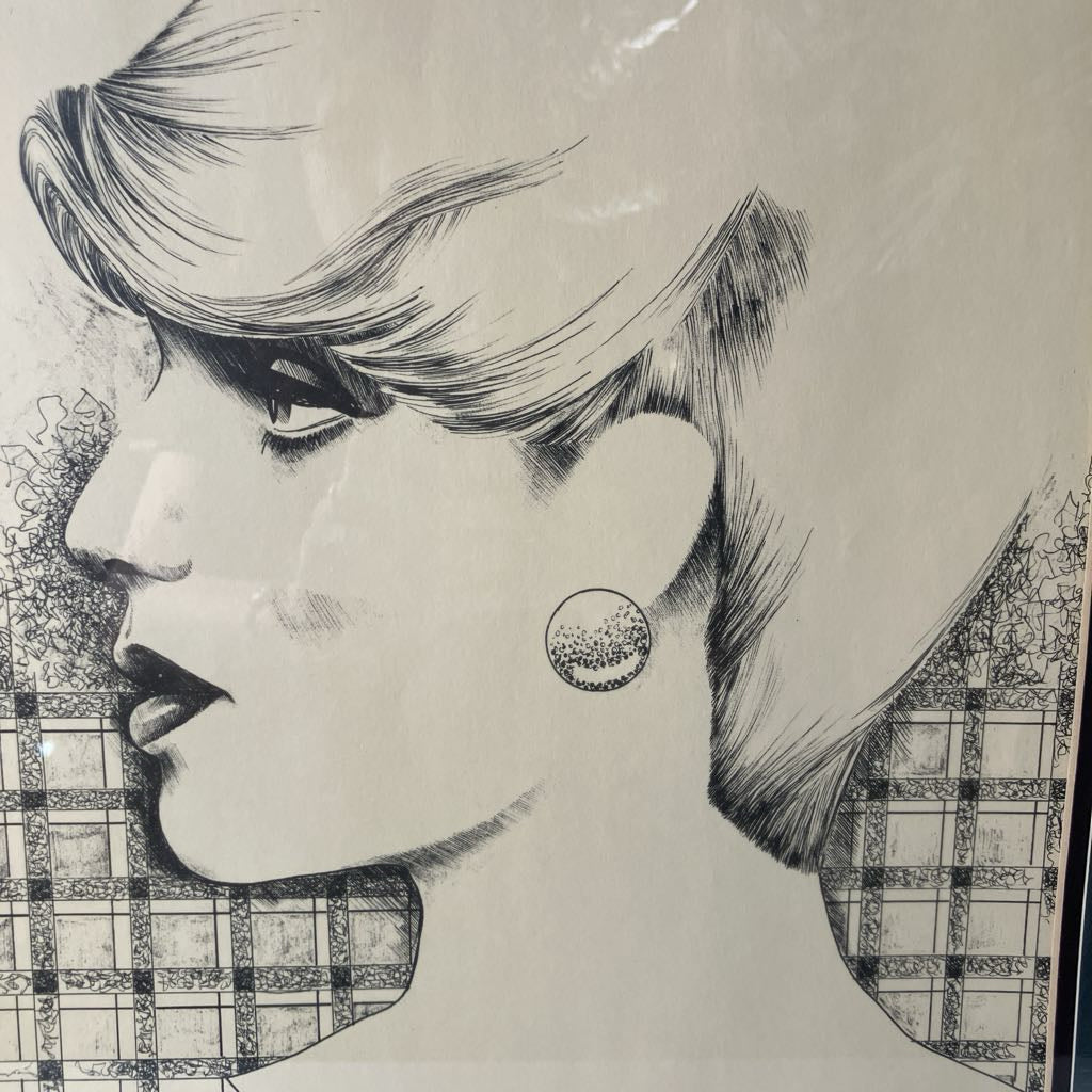 1976 Foil Framed Women's Portrait