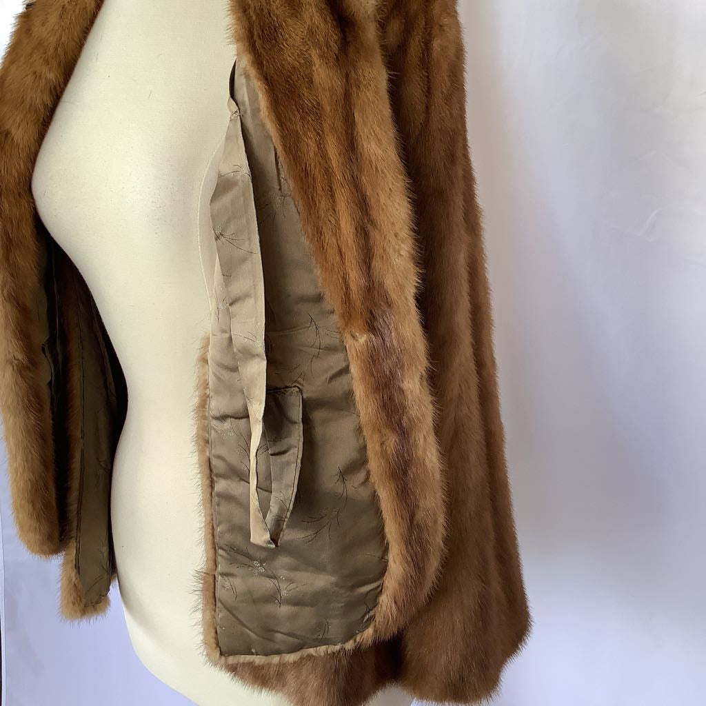 Vintage 1960s Hudson's Detroit Mink Fur Shawl Stole