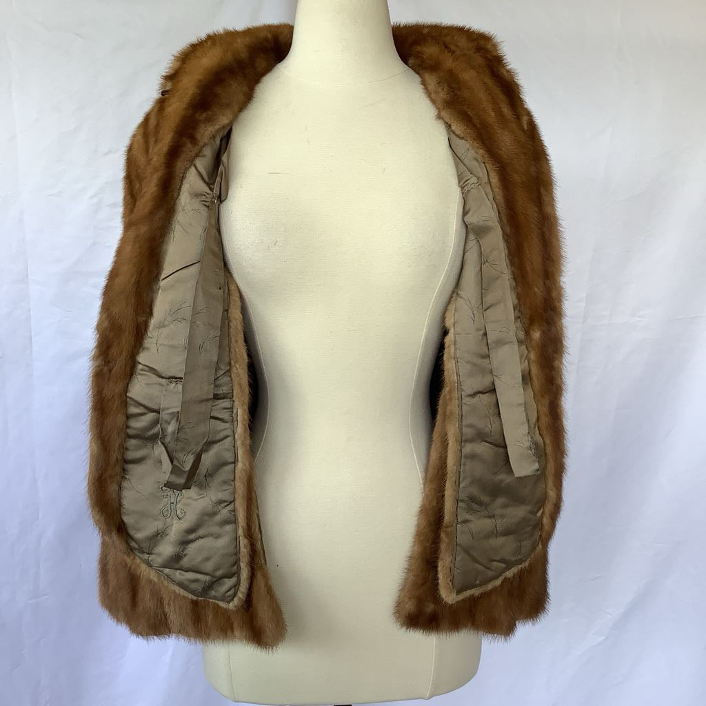 Vintage 1960s Hudson's Detroit Mink Fur Shawl Stole