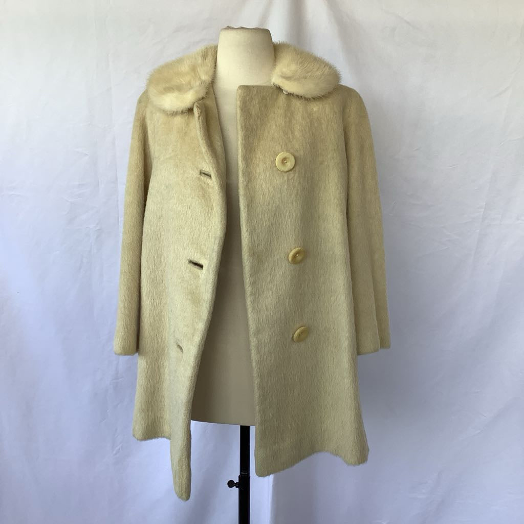 Vintage 1960s Dormeuil Wool Jacket w/ Fur Neck