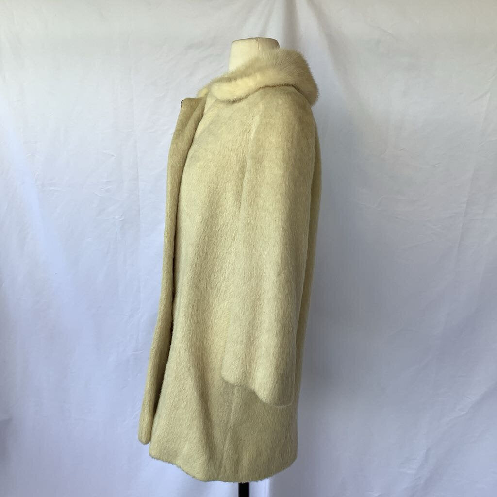 Vintage 1960s Dormeuil Wool Jacket w/ Fur Neck