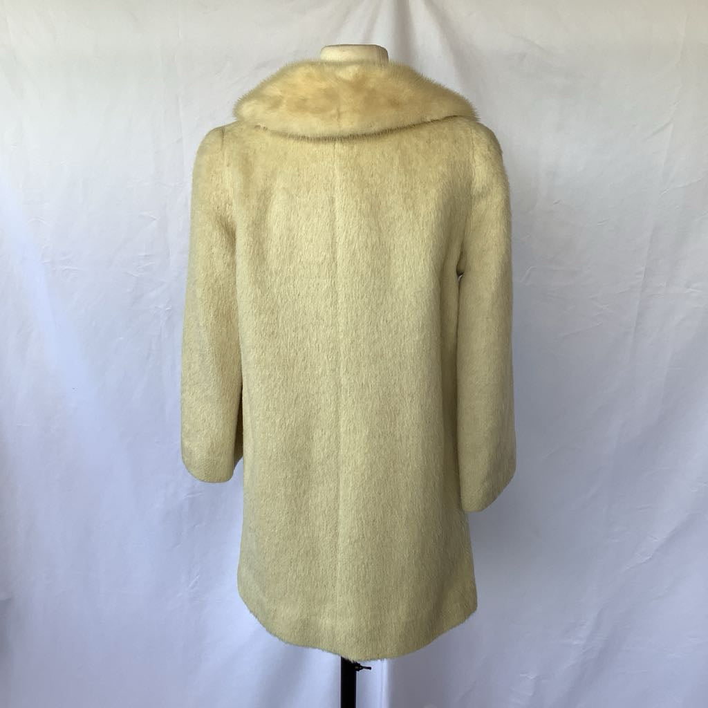 Vintage 1960s Dormeuil Wool Jacket w/ Fur Neck