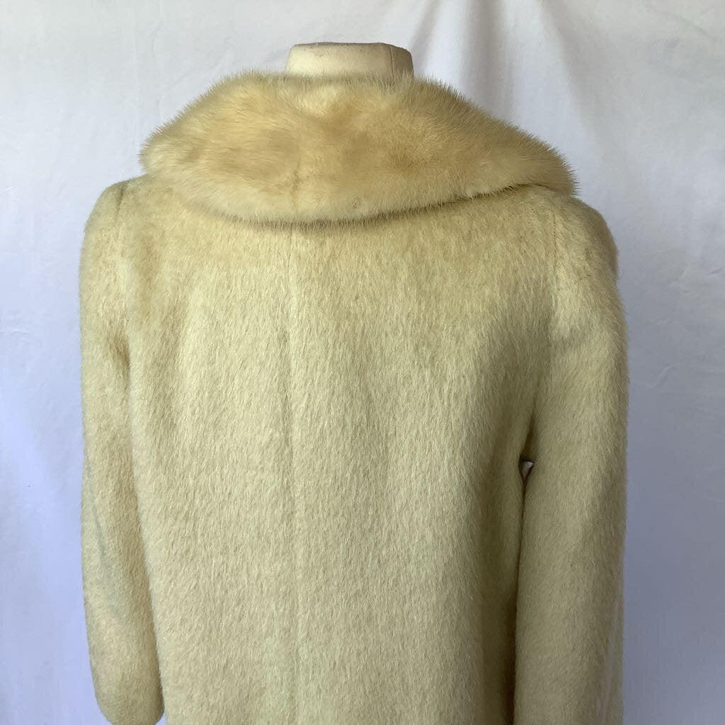 Vintage 1960s Dormeuil Wool Jacket w/ Fur Neck