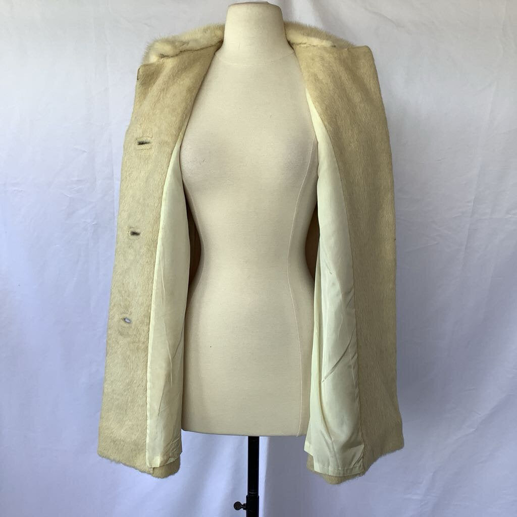 Vintage 1960s Dormeuil Wool Jacket w/ Fur Neck